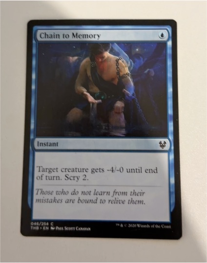 2020 Magic: The Gathering #046 Chain to Memory — front