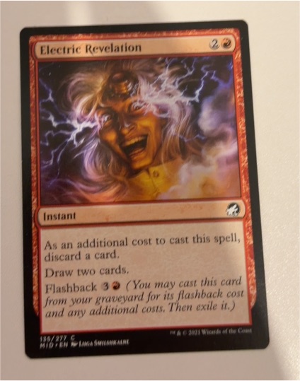 2021 Magic: The Gathering Innistrad: Midnight Hunt #135 Electric Revelation — front
