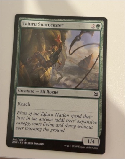 2020 Magic: The Gathering #210 Tajuru Snarecaster — front