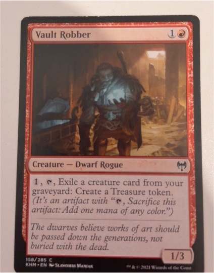 2021 Magic: The Gathering Kaldheim #158 Vault Robber — front