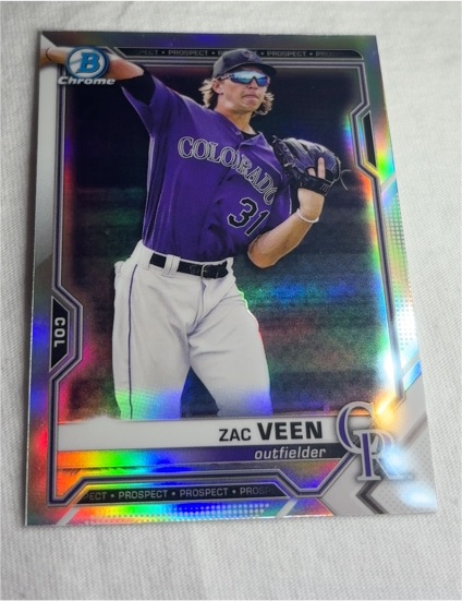 2021 Bowman Chrome Draft #BDC-150 Zac Veen — front