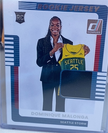 2025 Panini Donruss WNBA #11 Dominique Malonga Rookie Jersey Patch — front