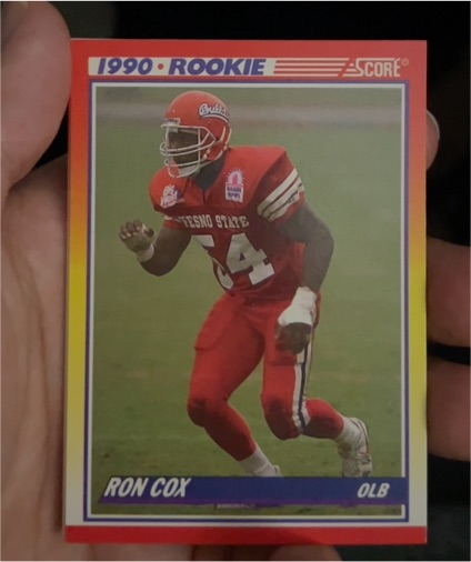 1990 Score #647 Ron Cox Rookie — front