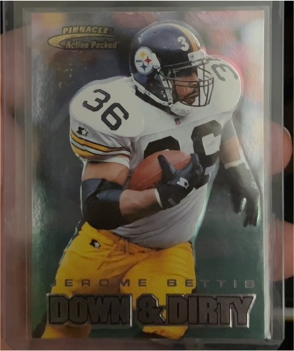 1997 Pinnacle Action Packed #122 Jerome Bettis Down & Dirty — front