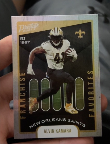 2021 Panini Prestige Franchise Favorites #FF-9 Alvin Kamara — front