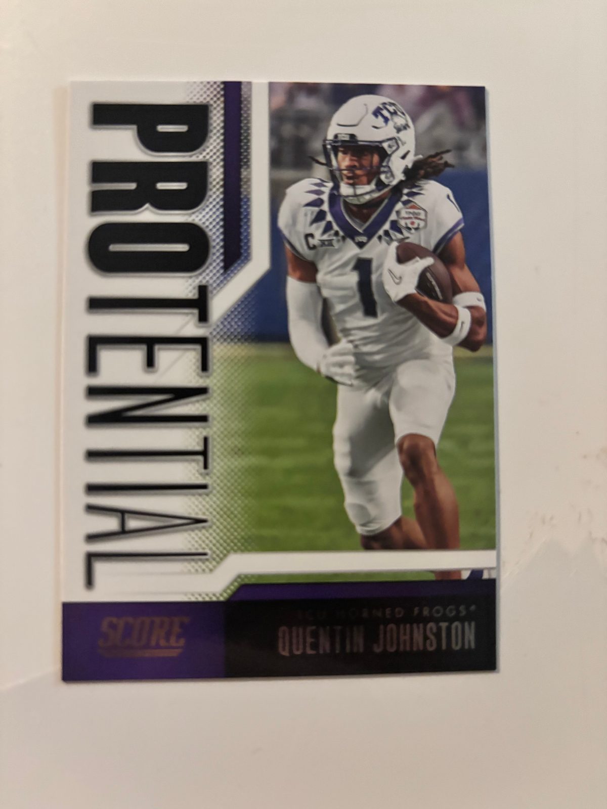 2023 Score Protential #8 Quentin Johnston — front
