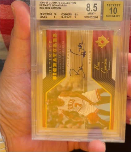2004-05 Upper Deck Ultimate Collection Ultimate Signatures #BG Ben Gordon — front
