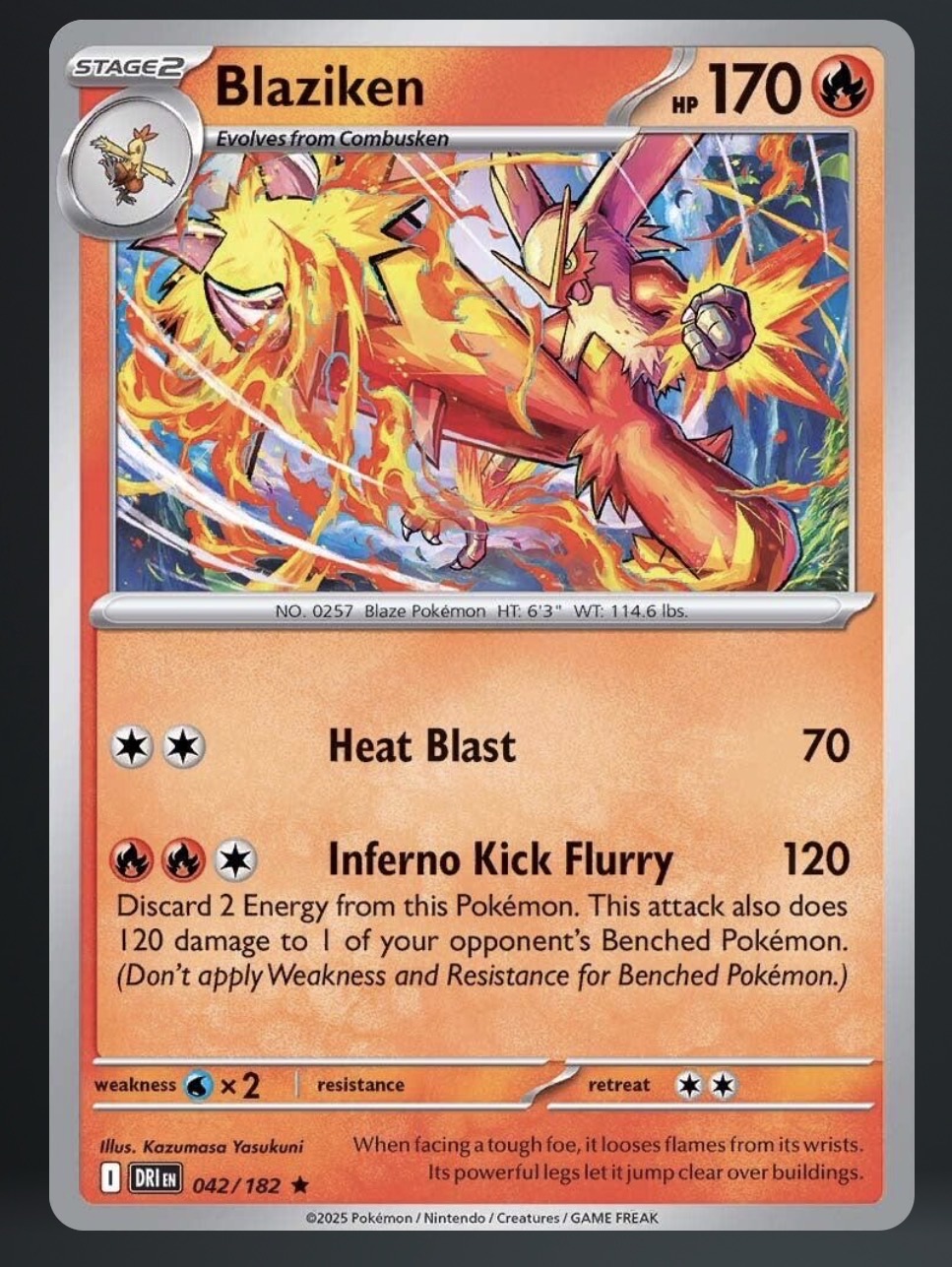 2025 Pokémon #042 Blaziken — front