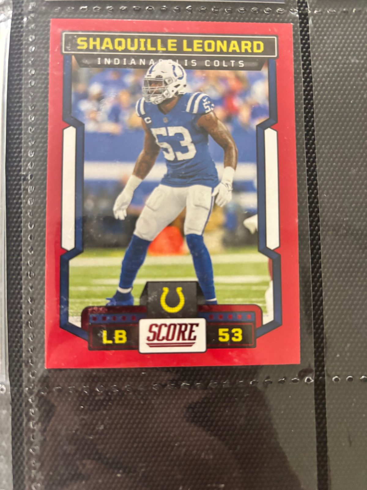 2023 Panini Score #13 Shaquille Leonard — front