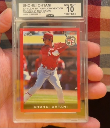2018 Leaf National Convention #ROOKIE-01 Shohei Ohtani — front