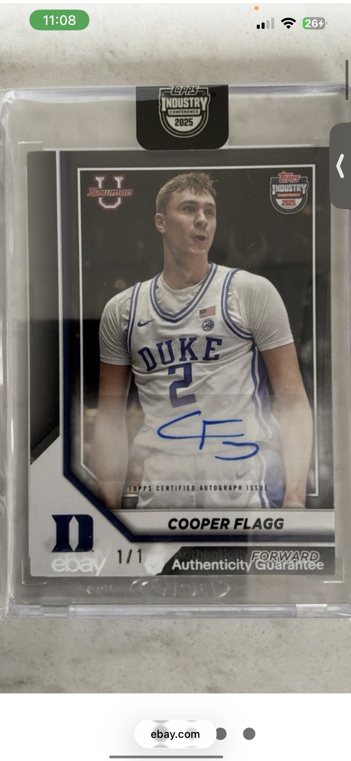 2025 Topps Industry Conference #1/1 Cooper Flagg — front