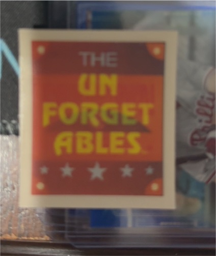 1989 Sportflics The Unforgetables Mini Cooperstown Insert — front