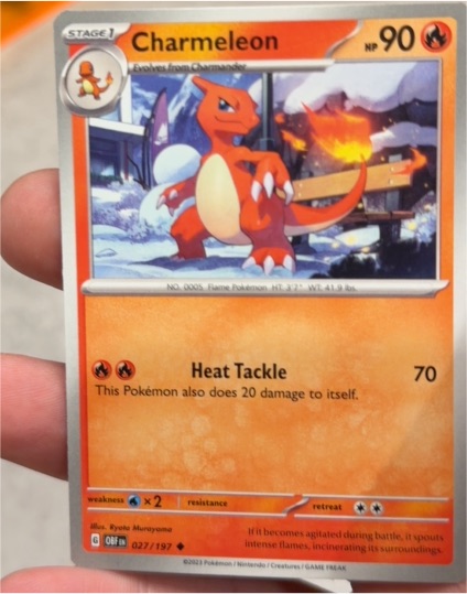 2023 Pokémon SV03 Obsidian Flames #027 Charmeleon — front