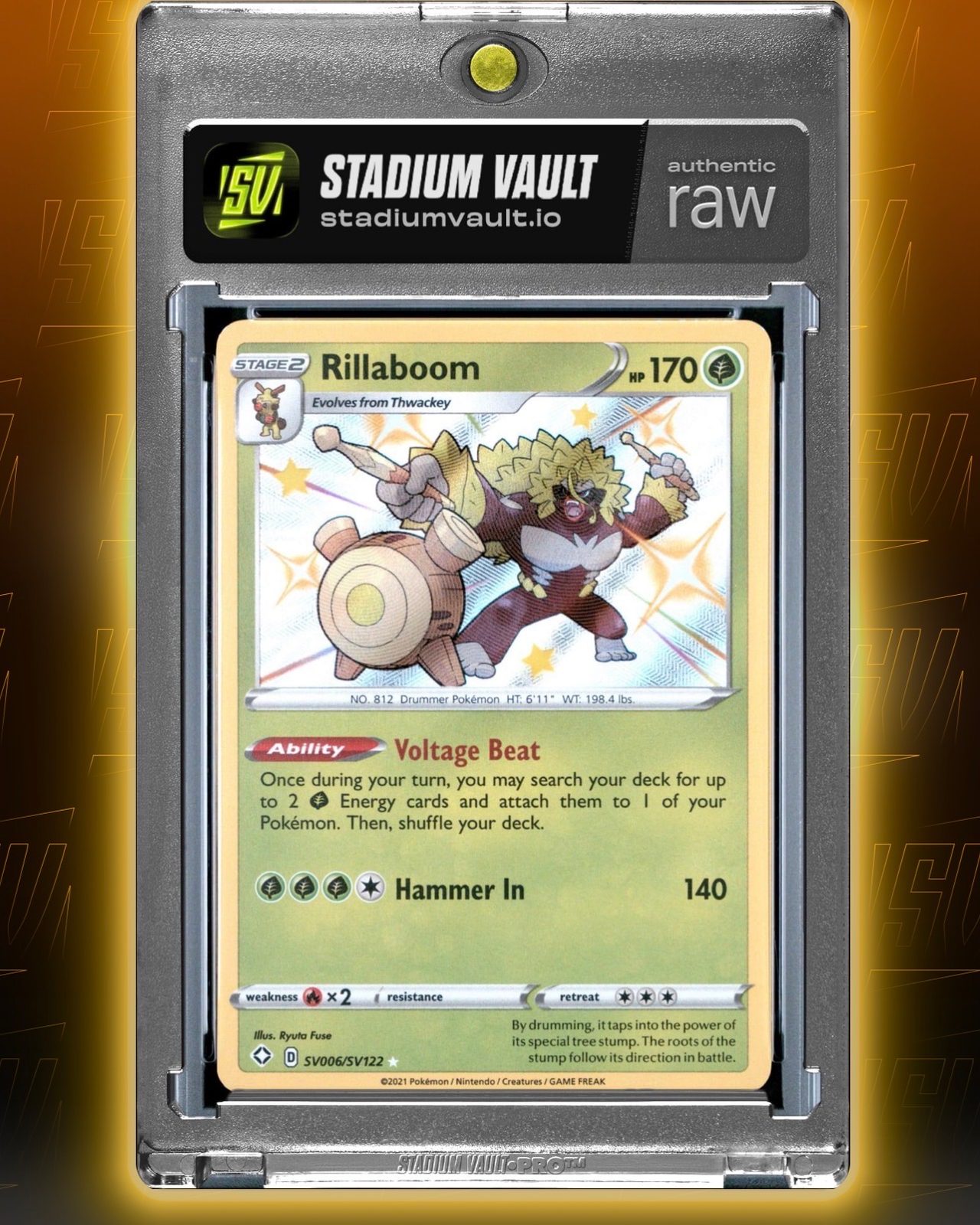 2021 Pokémon Shining Fates SV006/SV122 Rillaboom — front