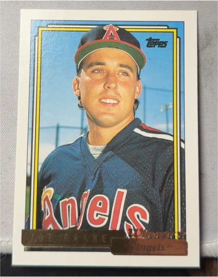 1992 Topps Gold Winners #496 Joe Grahe California Angels — front