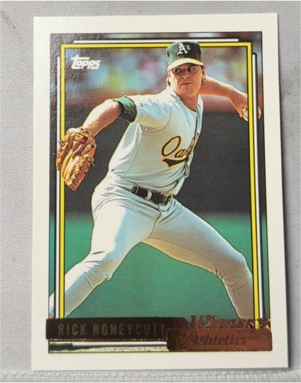 1992 Topps #202 Rick Honeycutt — front