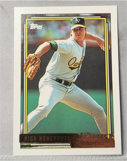 1992 Topps #202 Rick Honeycutt — front
