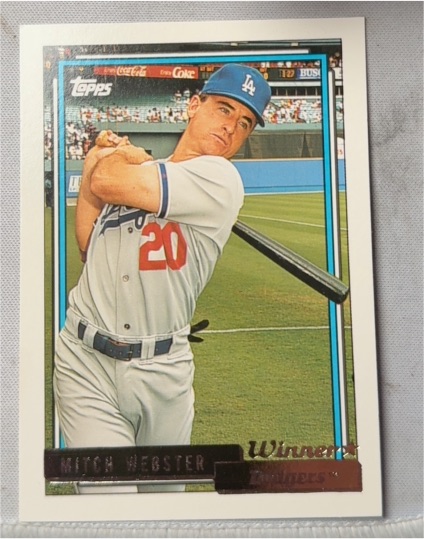 1992 Topps #233 Mitch Webster — front