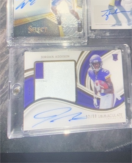 2023 Panini Immaculate Collection #120 Jordan Addison Rookie Patch Auto — front