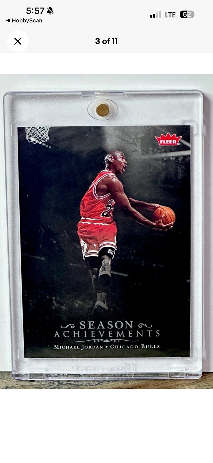 2007 Fleer Season Achievements #SH42 Michael Jordan — front