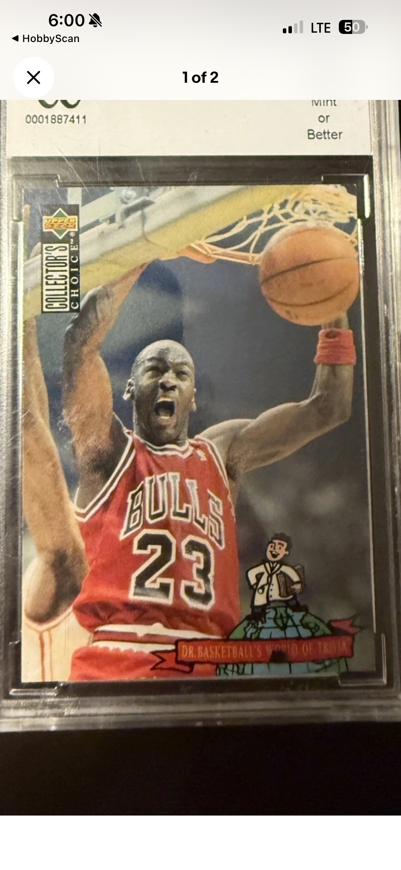 1994-95 Upper Deck Collector's Choice #G Michael Jordan Dr. Basketball Insert — front
