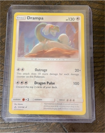 2017 Pokémon Sun & Moon Ultra Prism #117 Drampa — front