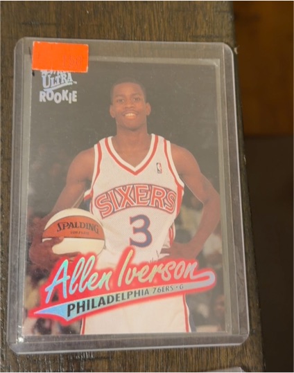 1996-97 Fleer Ultra #82 Allen Iverson Rookie Card — front