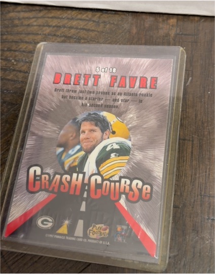 1997 Pinnacle Action Packed Crash Course #5 Brett Favre — front