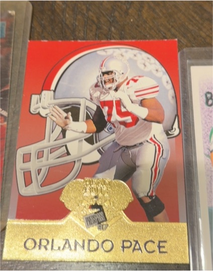 1997 Press Pass Head Butt Die-Cut #HB2 Orlando Pace Rookie — front