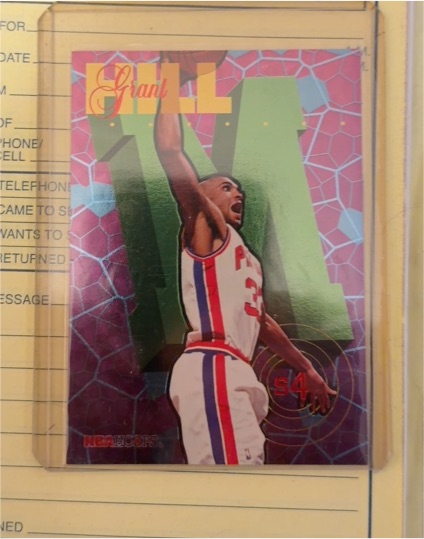 1995-96 NBA Hoops #S4 Grant Hill Slam — front