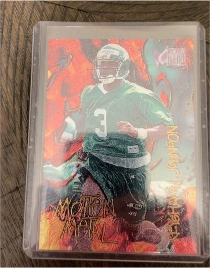 1996 Fleer Metal Molten Metal #7 Keyshawn Johnson — front
