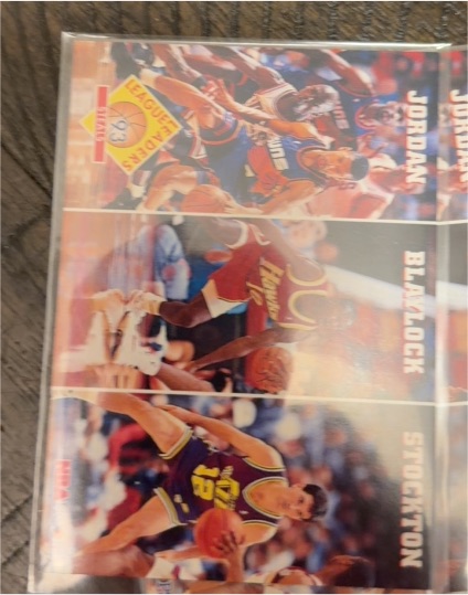 1993-94 NBA Hoops #289 Michael Jordan, John Stockton, Mookie Blaylock — front