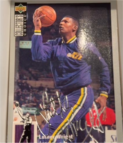 1994-95 Upper Deck Collector's Choice #57 Luther Wright Silver Signature — front