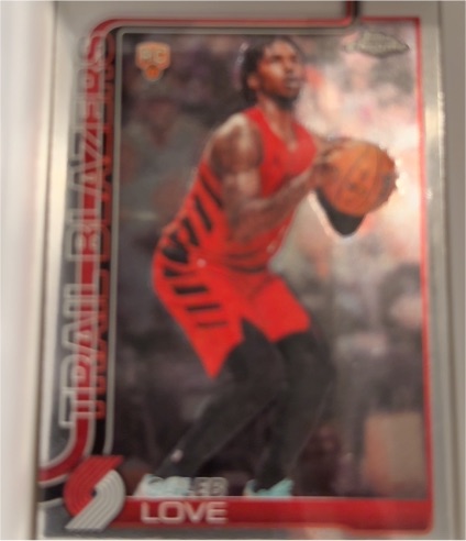 2025-26 Topps Chrome Update #198 Caleb Love Rookie Portland Trail Blazers — front