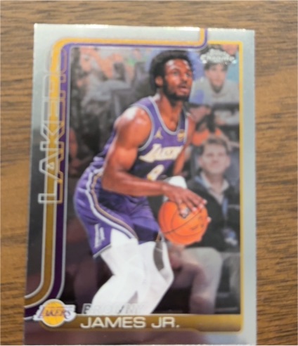 2025-26 Topps Chrome Update #103 Bronny James Jr. — front