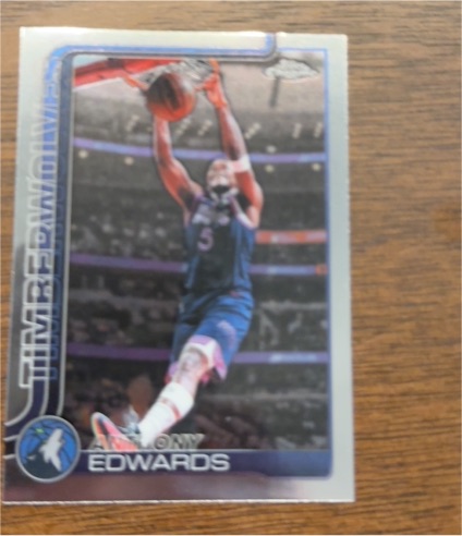 2025-26 Topps Chrome Update #17 Anthony Edwards — front