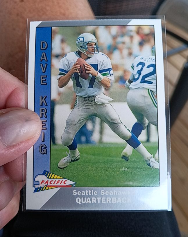 1991 Pacific #483 Dave Krieg — front