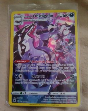 2022 Pokémon TG10/TG30 Galarian Obstagoon Astral Radiance Full Art Holo — front
