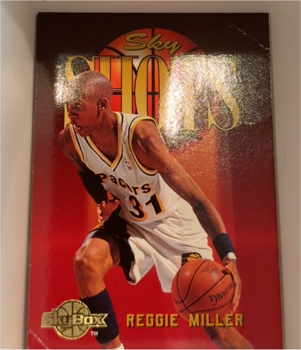 1994-95 SkyBox Sky Shots #320 Reggie Miller — front