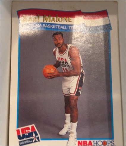 1991 NBA Hoops #56 Karl Malone USA Basketball Team — front