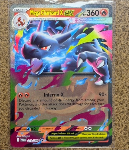 Mega Charizard X ex 013/094 Me02: Phantasmal Flames — front