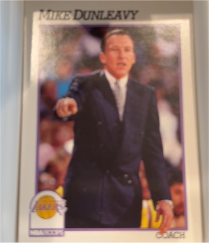 1991-92 Hoops #233 Mike Dunleavy Los Angeles Lakers Coach — front