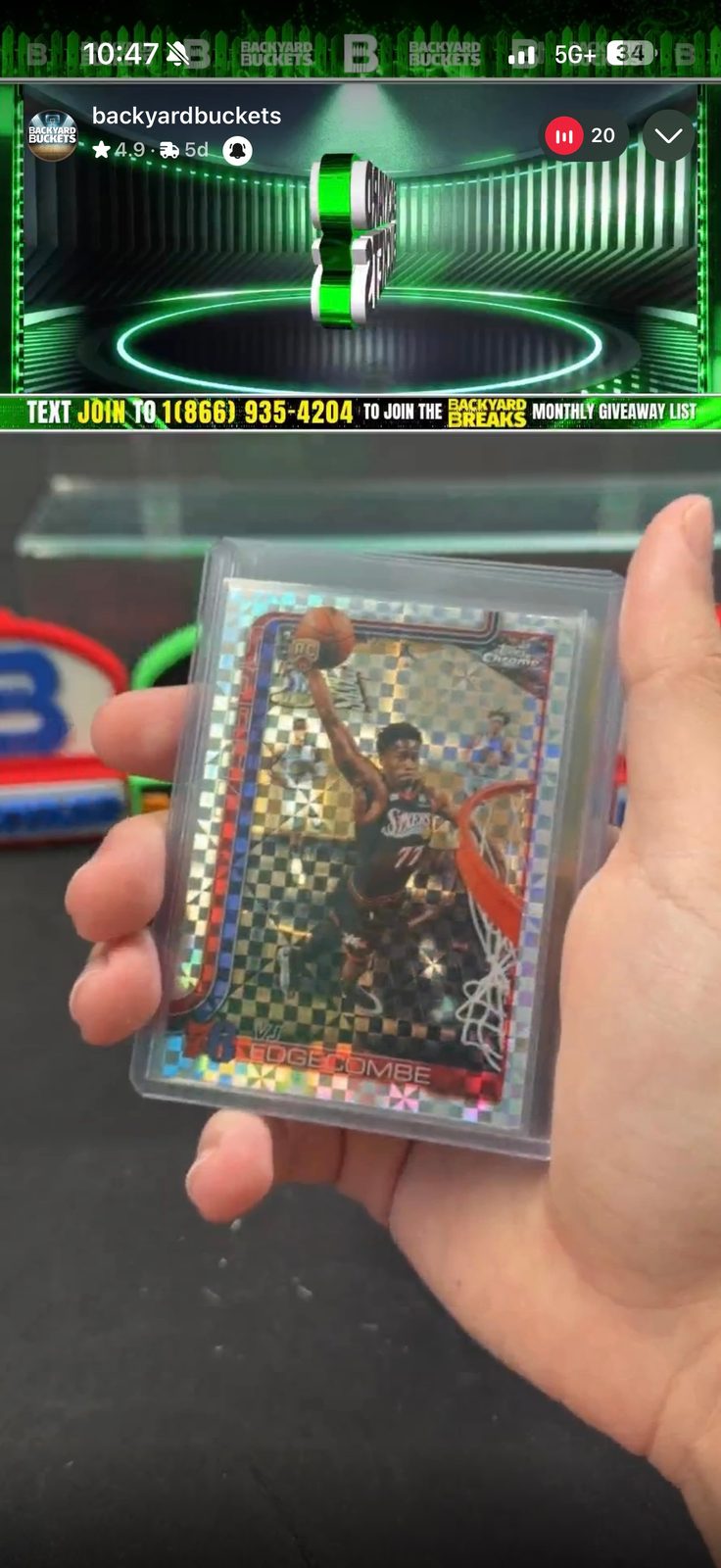 2025-26 Topps Chrome Update #153 VJ Edgecombe — front