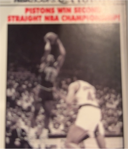 1990-91 NBA Hoops #341 Detroit Pistons Win Second Straight NBA Championship — front