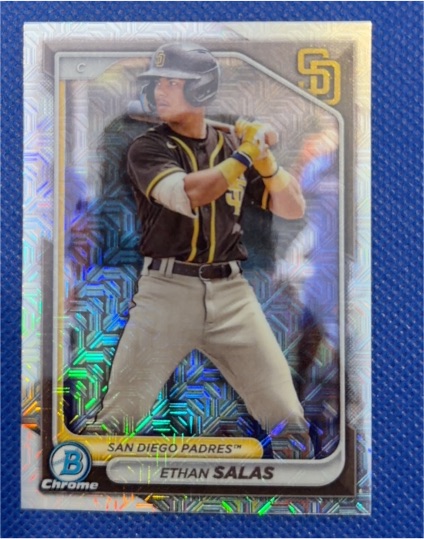 2024 Bowman Chrome #BCP-102 Ethan Salas Mojo Refractor — front