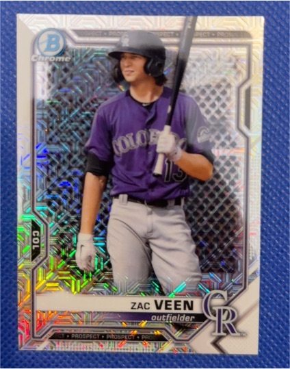 2021 Bowman Chrome #BCP-183 Zac Veen — front