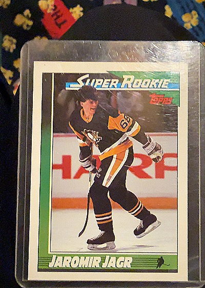 1991-92 Topps #9 Jaromir Jagr Super Rookie — front