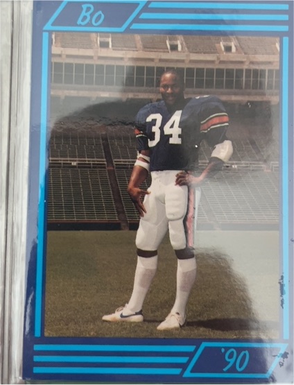 1990 Bo '90 Blue Border (unlicensed) #2 Bo Jackson — front