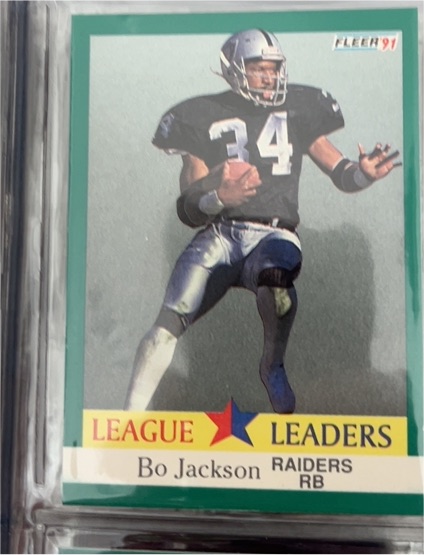 1991 Fleer #416 Bo Jackson League Leaders — front