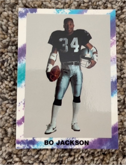1990 Broder Sports Stars Bo Jackson Bo Knows Football Promo — front